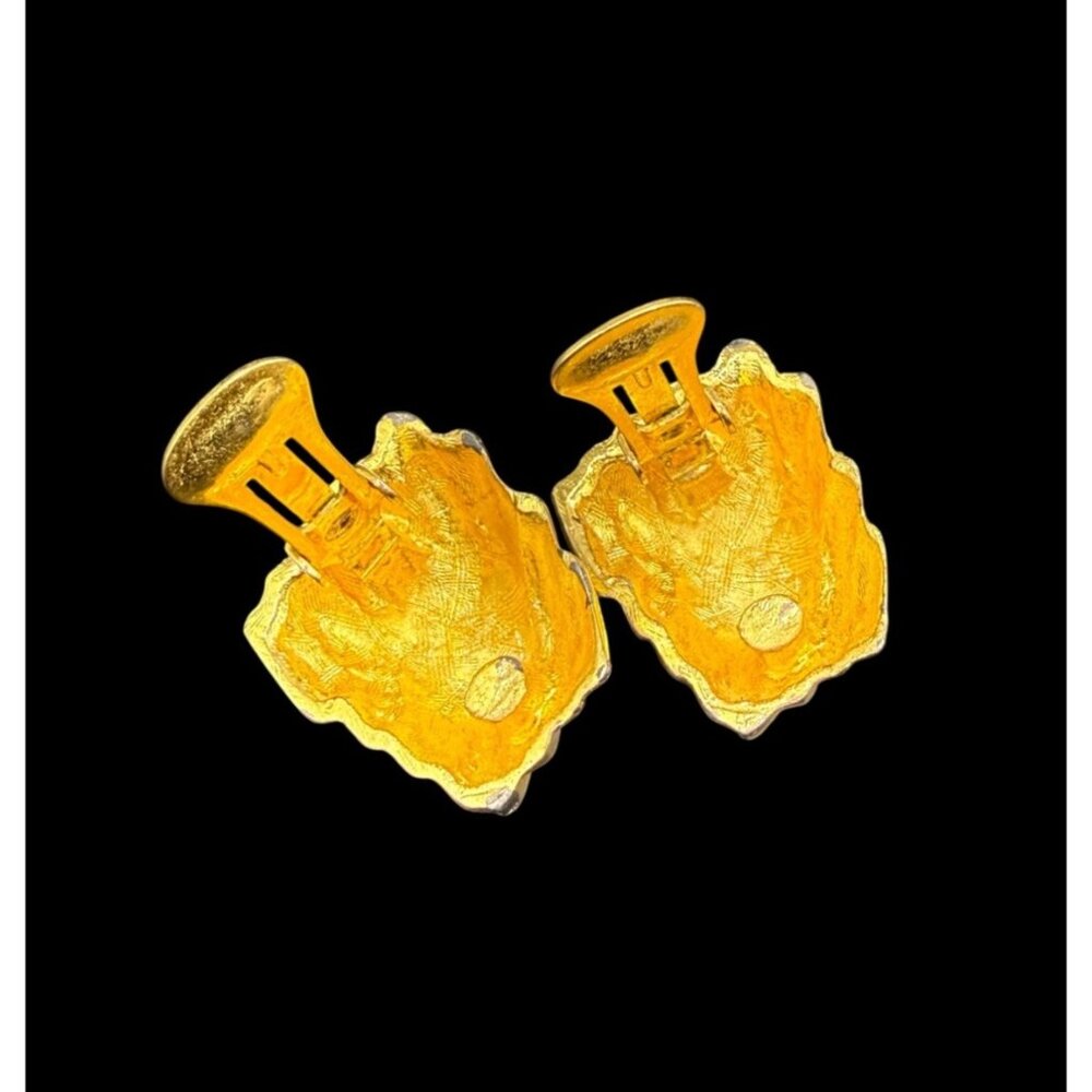 Vintage Gold-Tone Clip-On Earrings Set Assorted Styles Retro Jewelry Collection - Picture 11 of 16